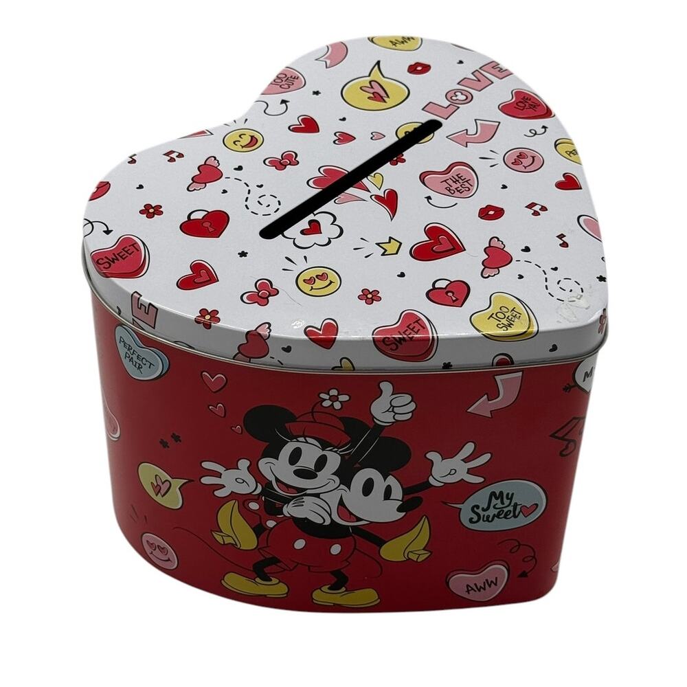 DISNEY Mickey & Friends Mickey & Minnie Mouse Valentine's Day Mailbox